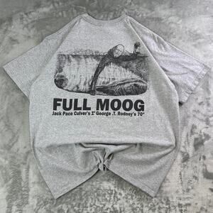 Full Moog Graphic T Shirt Gray Heavyweight Tee XL Funny Custom Print